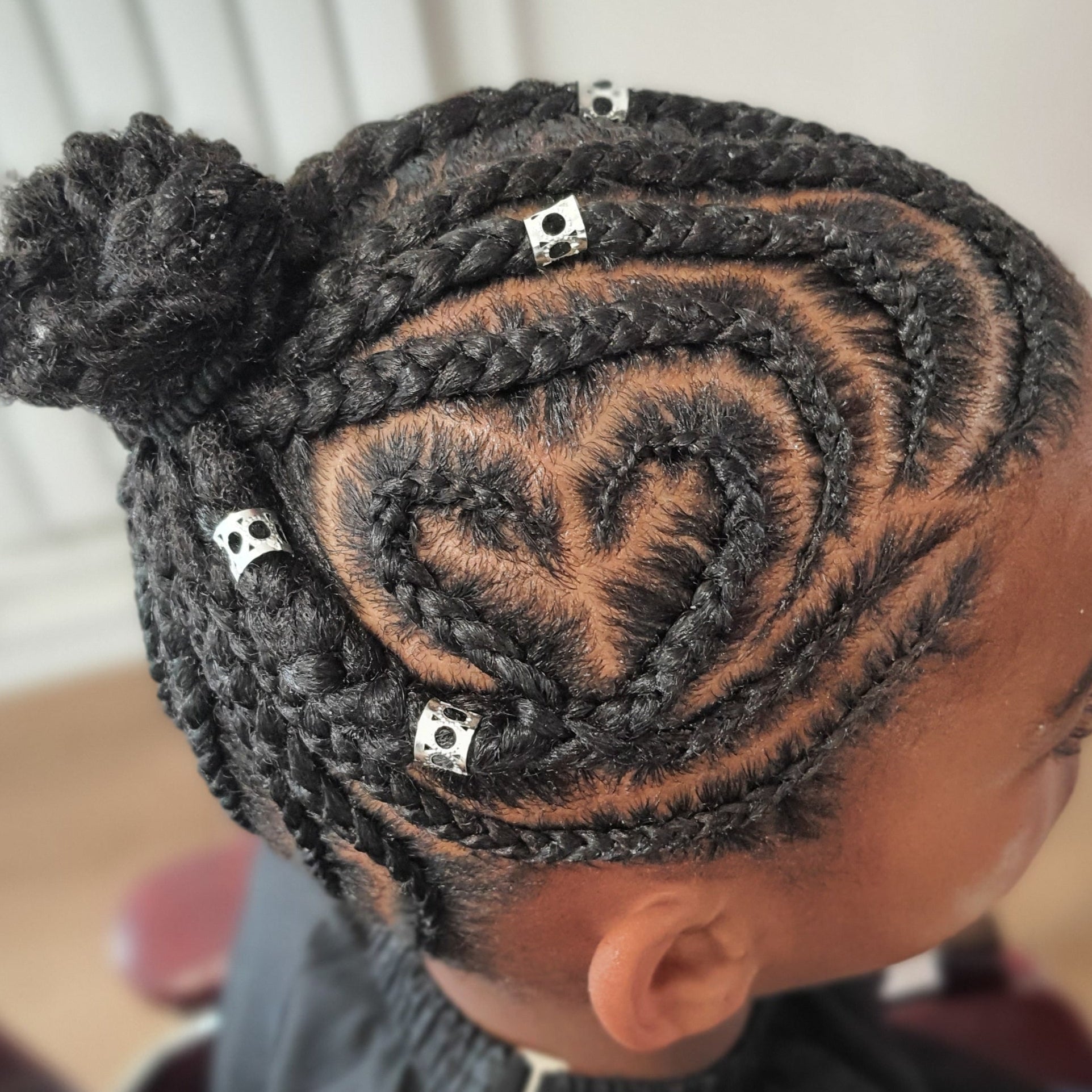 tresses collées coeur 